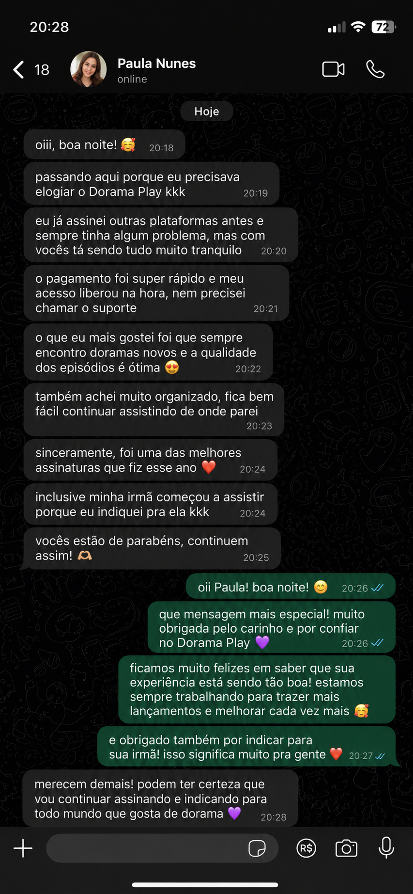 Depoimento de Paula Nunes